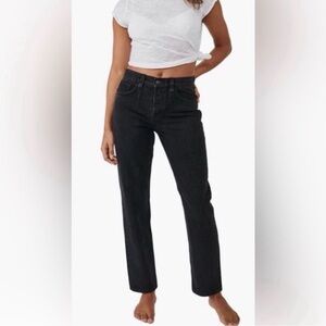 We The Free Charcoal Straight Leg Jeans